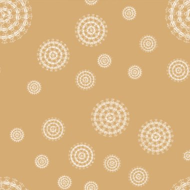 Basit renkli soyut mandala. Basit şekiller oluşan parlak dairesel süsleme. 