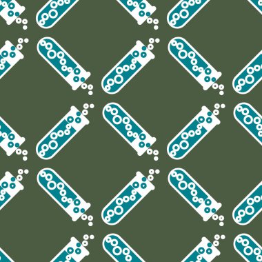 Kimya test tüpleri parlak arka plan üzerinde. Seamless modeli.