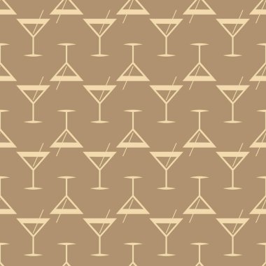 Tropik kokteyller desen, renkli kesintisiz vektör çizim