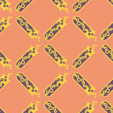 Kimya test tüpleri parlak arka plan üzerinde. Seamless modeli.