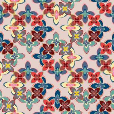  soyut çiçek geometrik Dikişsiz desen arka planı için