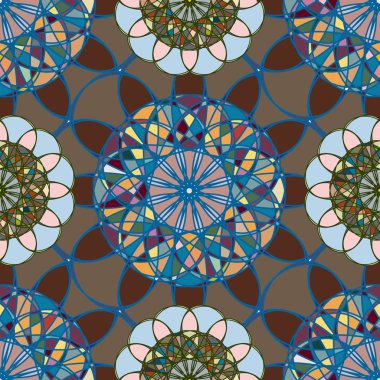  soyut çiçek geometrik Dikişsiz desen arka planı için