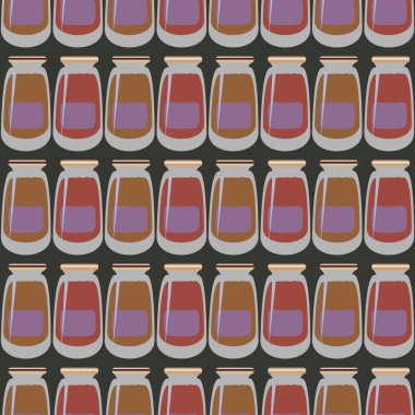 Kavanoz ile rustik ev konserve yeni dikişsiz desen arka planı için.