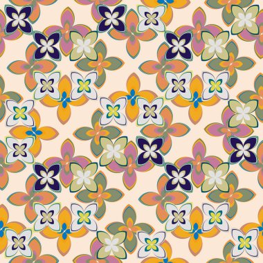  soyut çiçek geometrik Dikişsiz desen arka planı için