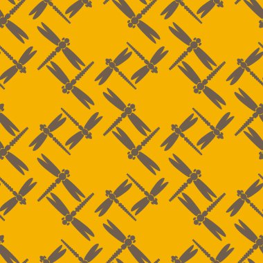 Dekoratif renkli seamless modeli ile şirin yusufçuk