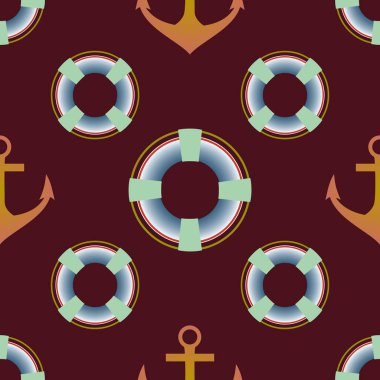 deniz karikatür düz yinelenen desen. illüstrasyon