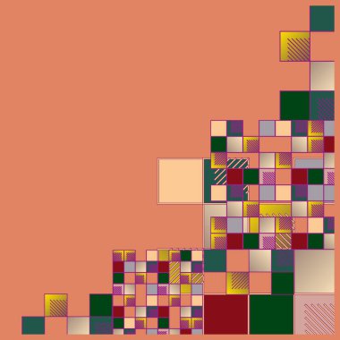 küpleri ve kareler vektör çizimi