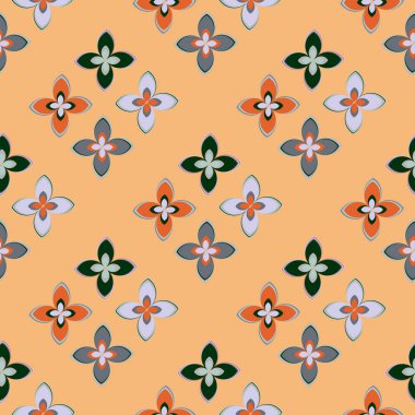  soyut çiçek geometrik Dikişsiz desen arka planı için