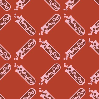 Kimya test tüpleri parlak arka plan üzerinde. Seamless modeli.