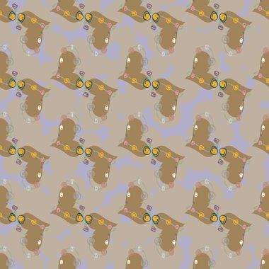 Soyut kalp doodle arka plan için seamless modeli. 