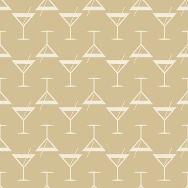 Tropik kokteyller desen, renkli kesintisiz vektör çizim