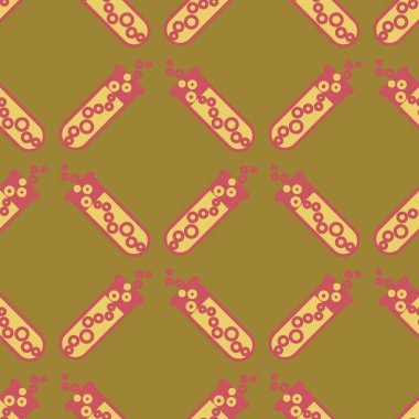 Kimya test tüpleri parlak arka plan üzerinde. Seamless modeli.