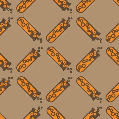 Kimya test tüpleri parlak arka plan üzerinde. Seamless modeli.