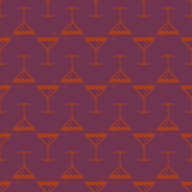 Tropik kokteyller desen, renkli kesintisiz vektör çizim