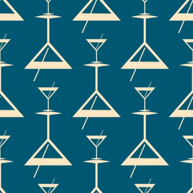 Tropik kokteyller desen, renkli kesintisiz vektör çizim