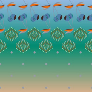 Şirin kiraz seamless modeli. Vektör çizim.