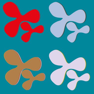 Su sıçramalarına ve parlak renkli boya arka plan üzerinde izole BLOB'lar vektör.