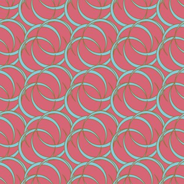 vektör çizim arka planı için daireler ile seamless modeli   