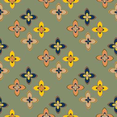  soyut çiçek geometrik Dikişsiz desen arka planı için