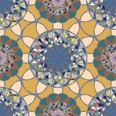  soyut çiçek geometrik Dikişsiz desen arka planı için