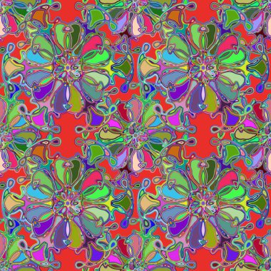 Soyut kaleydoskop renkli Dikişsiz desen arka planı için. 