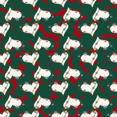 Soyut kalp doodle arka plan için seamless modeli. 