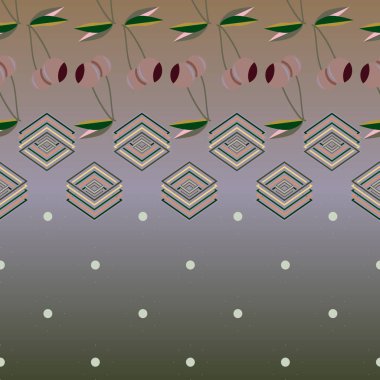 Şirin kiraz seamless modeli. Vektör çizim.