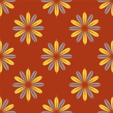  arka plan için çiçekli soyut geometrik seamless modeli