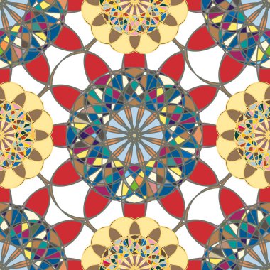  soyut çiçek geometrik Dikişsiz desen arka planı için