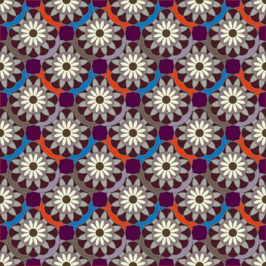  arka plan için çiçekli soyut geometrik seamless modeli