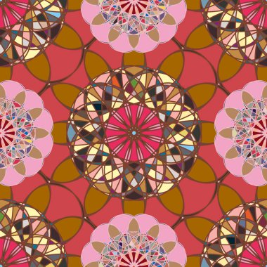  soyut çiçek geometrik Dikişsiz desen arka planı için