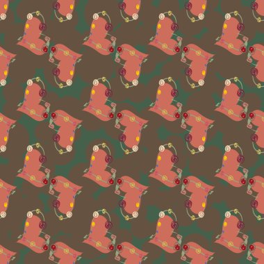 Soyut kalp doodle arka plan için seamless modeli. 