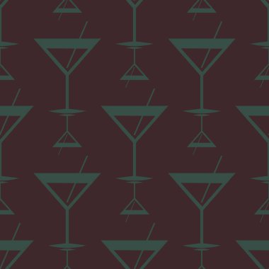 Tropik kokteyller desen, renkli kesintisiz vektör çizim