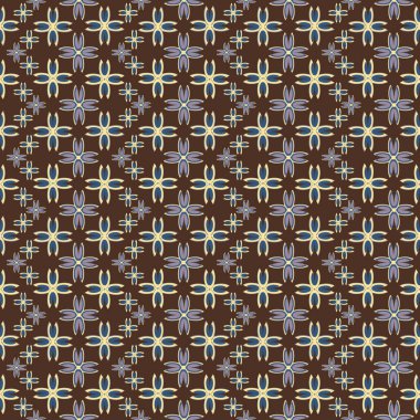 Çiçekler, vektör çizim ile çok renkli geometrik seamless modeli 