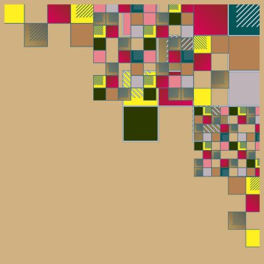 küpleri ve kareler vektör çizimi