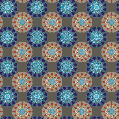  soyut çiçek geometrik Dikişsiz desen arka planı için