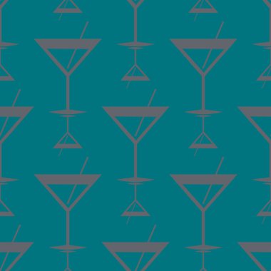 Tropik kokteyller desen, renkli kesintisiz vektör çizim