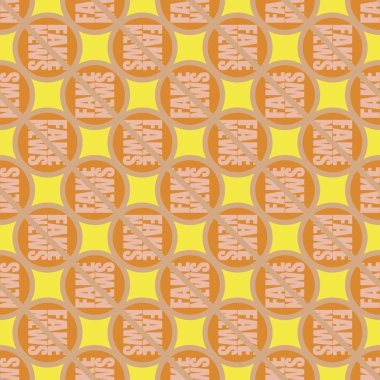 Logo sahte haberlerle kavramsal seamless modeli. İnsanlığın küresel sorunları.