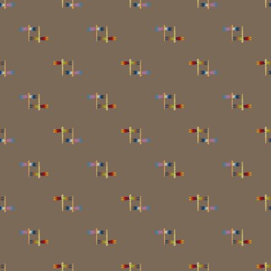 Dekoratif renkli seamless modeli ile şirin yusufçuk