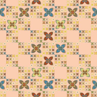  soyut çiçek geometrik Dikişsiz desen arka planı için