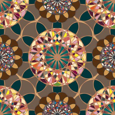  soyut çiçek geometrik Dikişsiz desen arka planı için