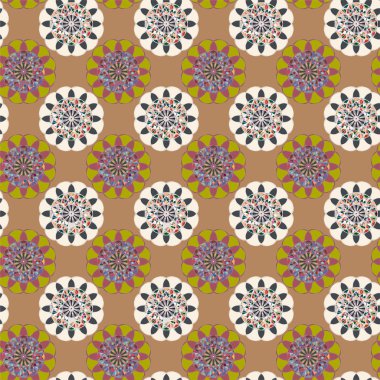  soyut çiçek geometrik Dikişsiz desen arka planı için