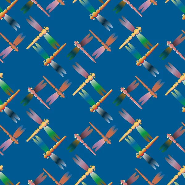 Dekoratif renkli seamless modeli ile şirin yusufçuk