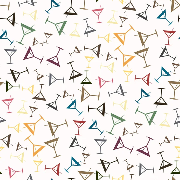 Tropik kokteyller desen, renkli kesintisiz vektör çizim