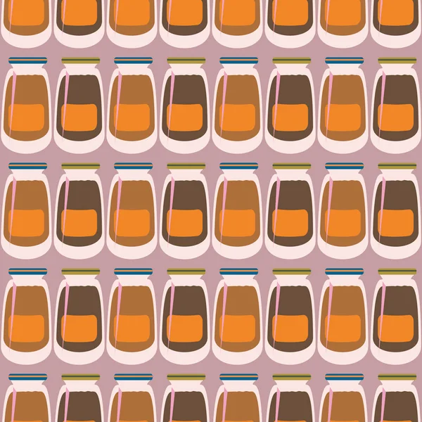 Kavanoz ile rustik ev konserve yeni dikişsiz desen arka planı için.