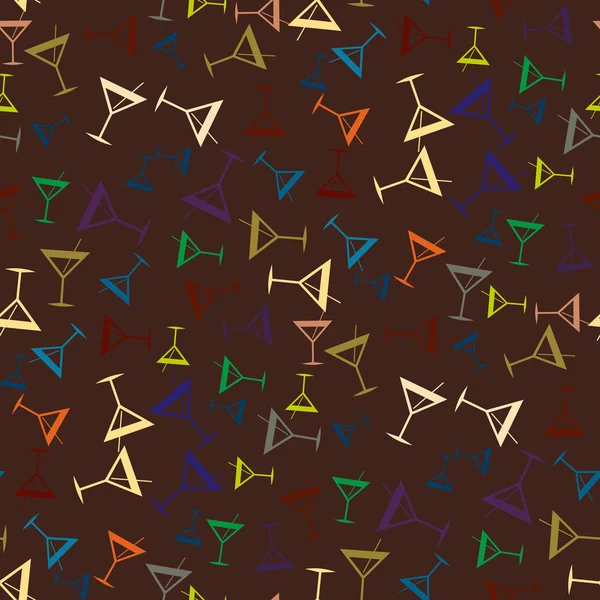 Tropik kokteyller desen, renkli kesintisiz vektör çizim