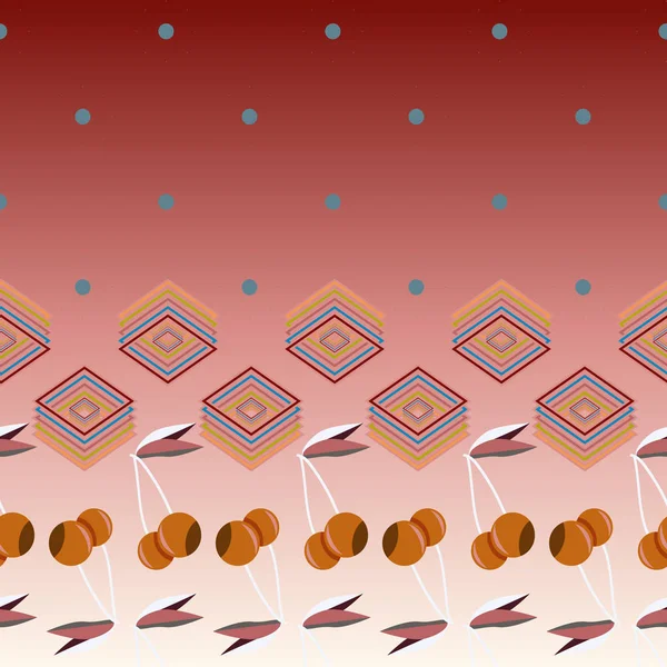 Şirin kiraz seamless modeli. Vektör çizim.