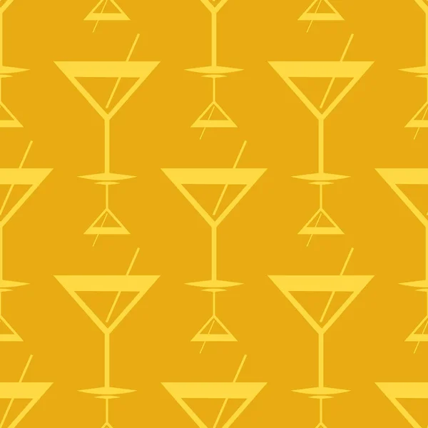 Patrón Cócteles Tropicales Ilustración Vectorial Inconsútil Colorida — Vector de stock