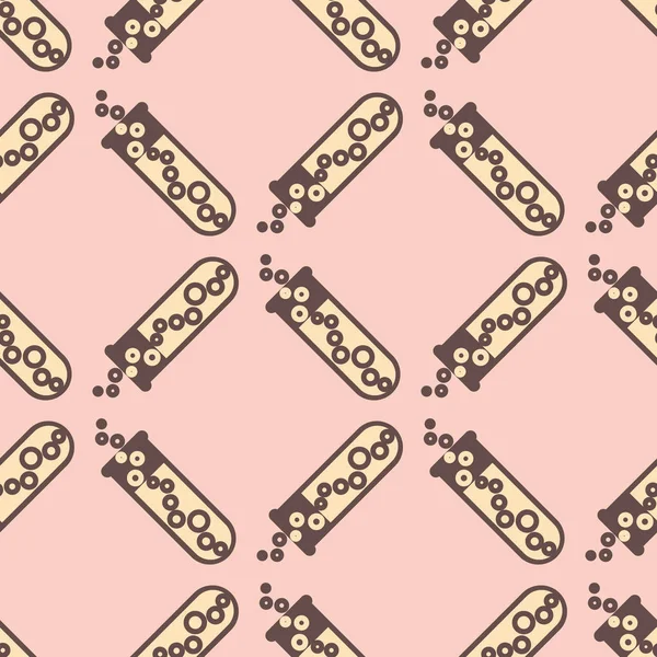 Kimya test tüpleri parlak arka plan üzerinde. Seamless modeli.