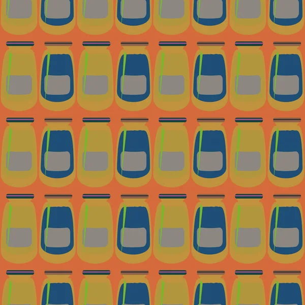 Kavanoz ile rustik ev konserve yeni dikişsiz desen arka planı için.